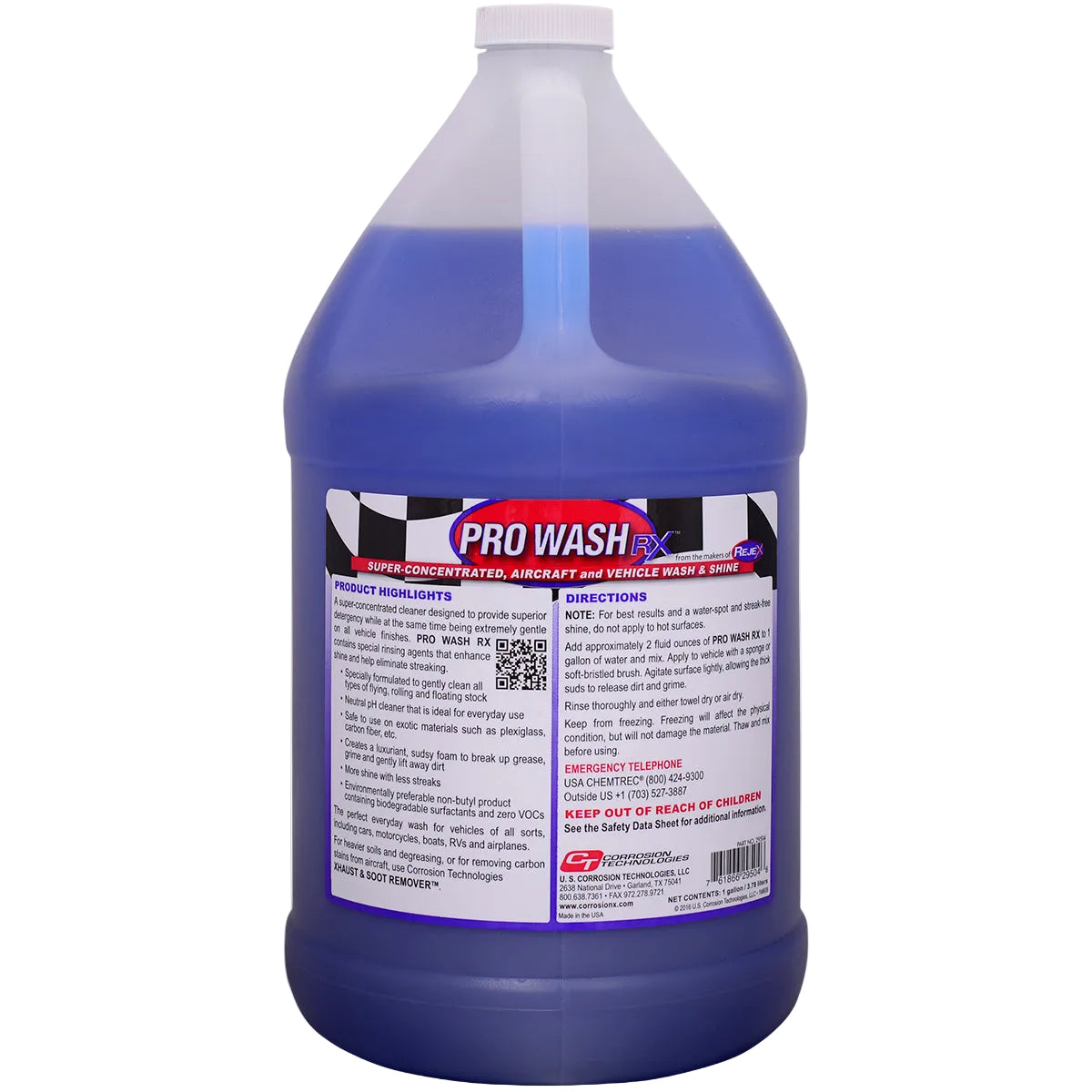 Gallon container of Pro Wash car wash detergent on a white background