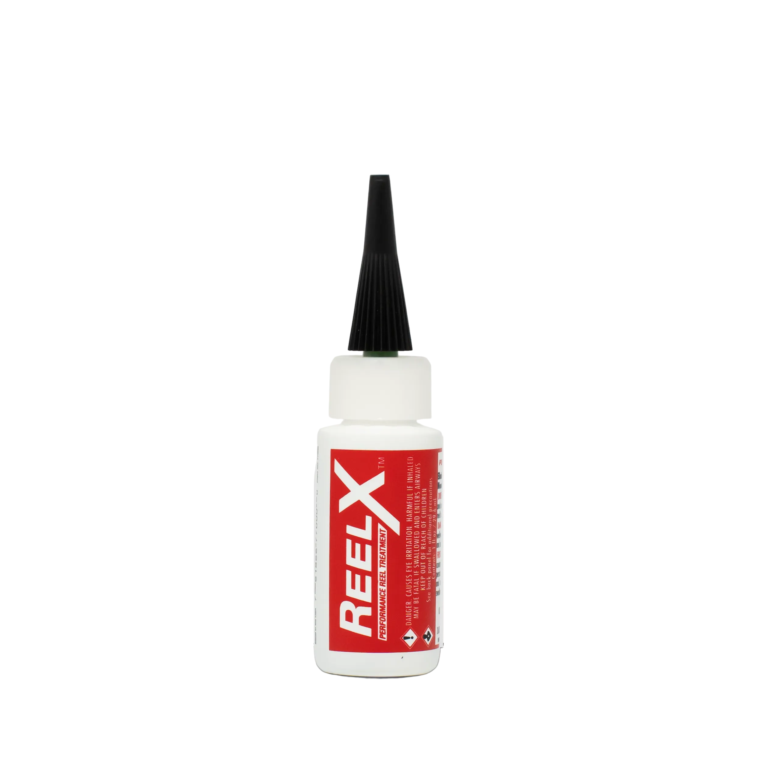 Bottle of REELX on a white background