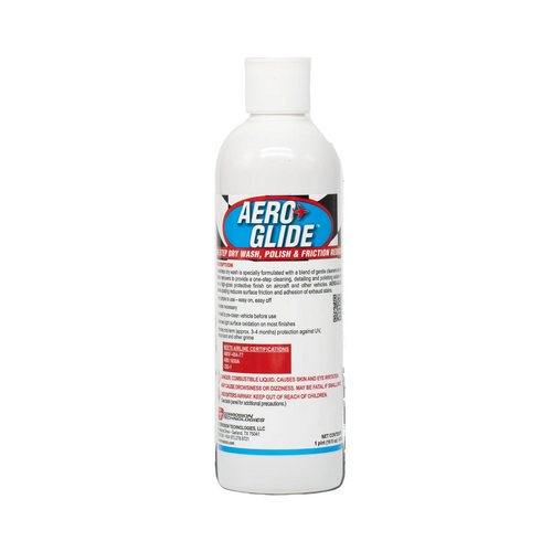 Aerosol can labeled 'AeroGlide' on a white background