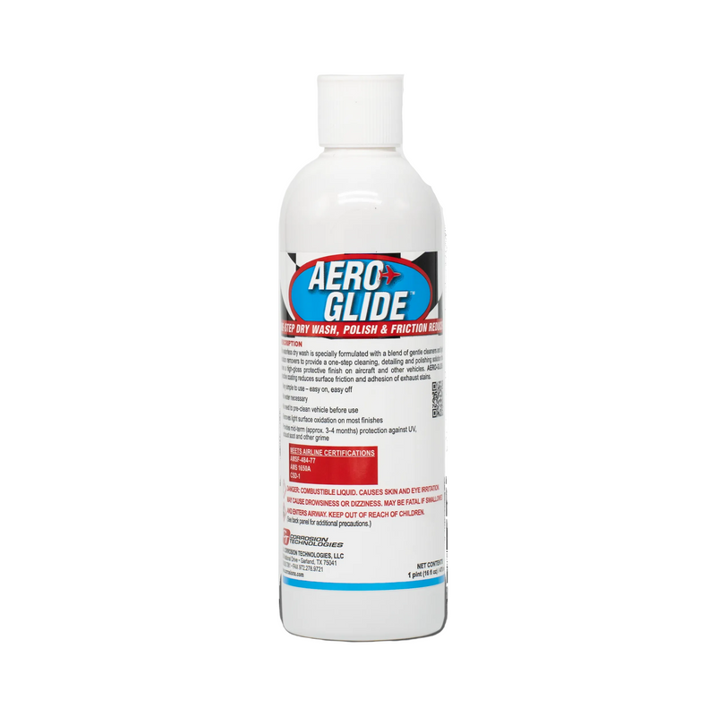 Aerosol can labeled 'AeroGlide' on a white background
