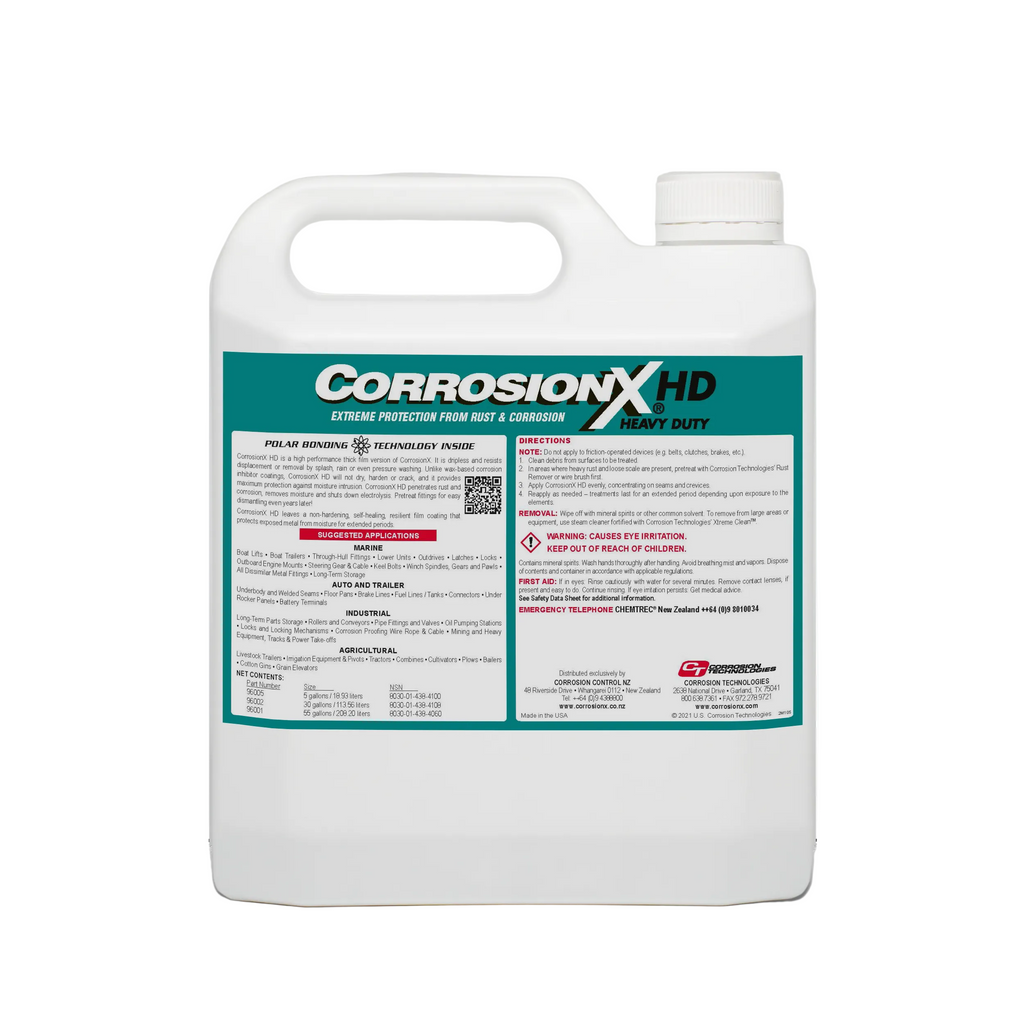 CorrosionX HD container with label on a white background