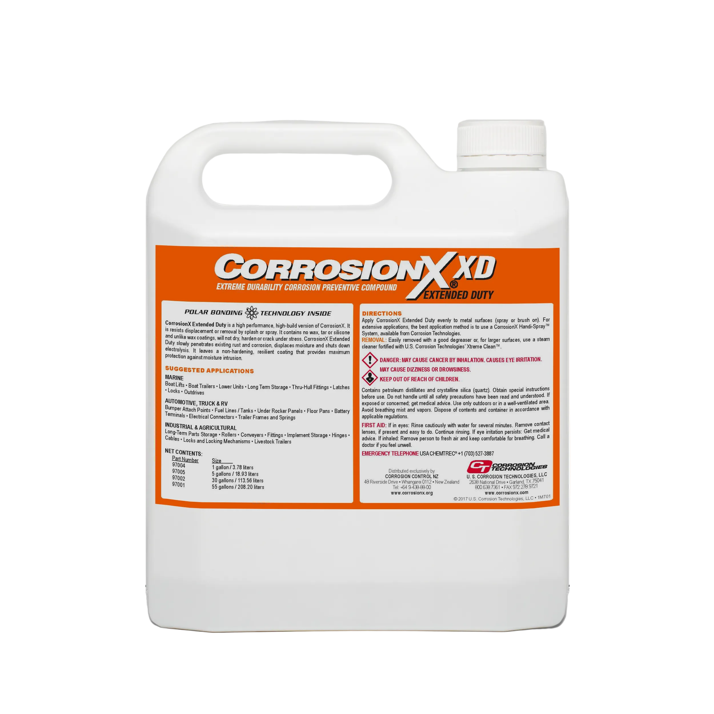 CorrosionX XD container with label on a white background