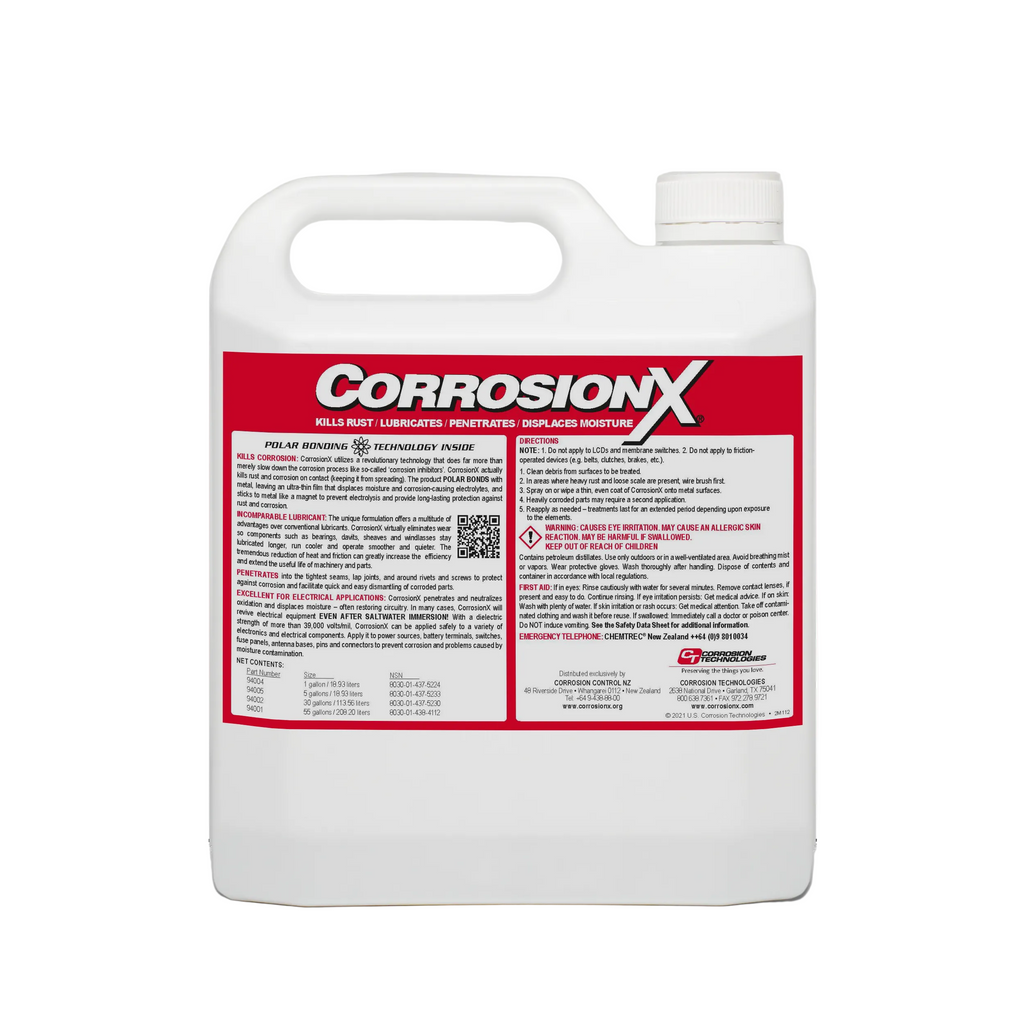 CorrosionX container with a red label on a white background
