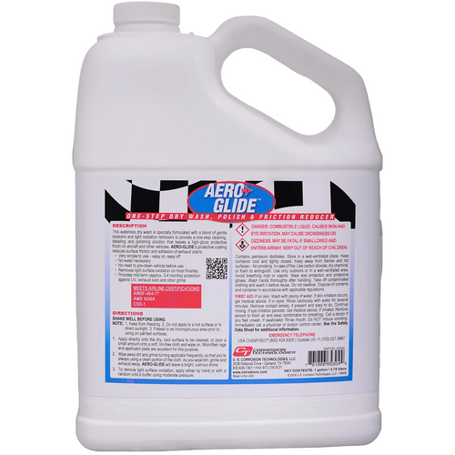 Gallon container of Aero Glide automotive product on a white background