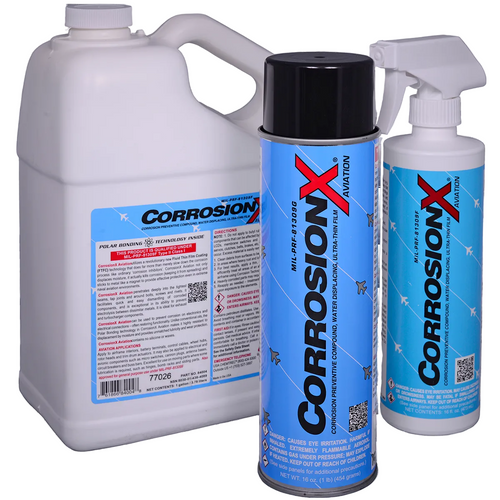 Three bottles of Corrosion X on a white background