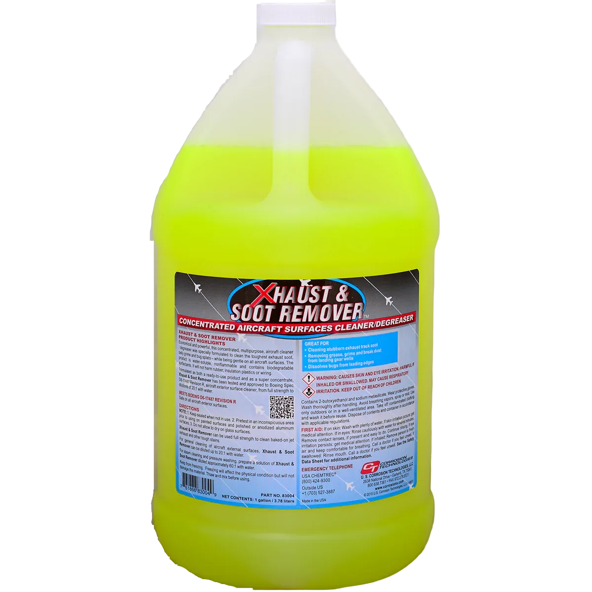 Gallon bottle of X-Haust & Slout Remover on a white background